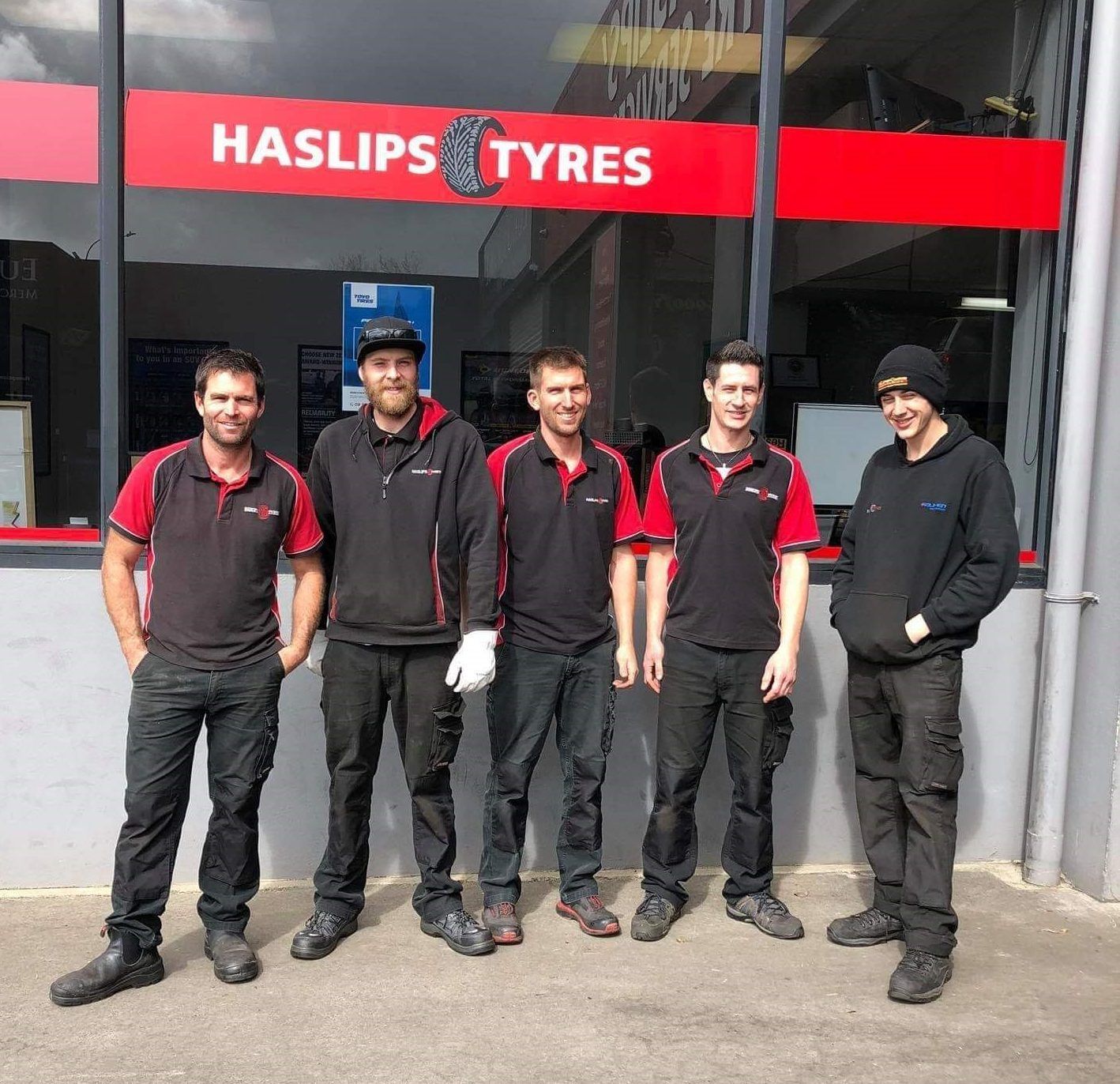 The Haslips Tyres team in Panmure